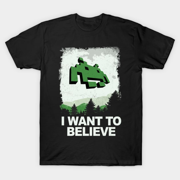 I WANT TO BELIEVE T-Shirt by Skullpy